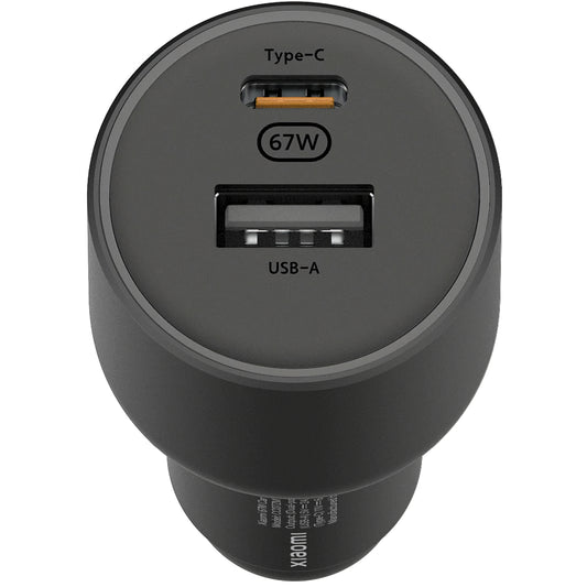 Xiaomi GaN Car Charger, 67W, 3A, 1 x USB-A - 1 x USB-C, Black BHR6814GL BHR6814GL