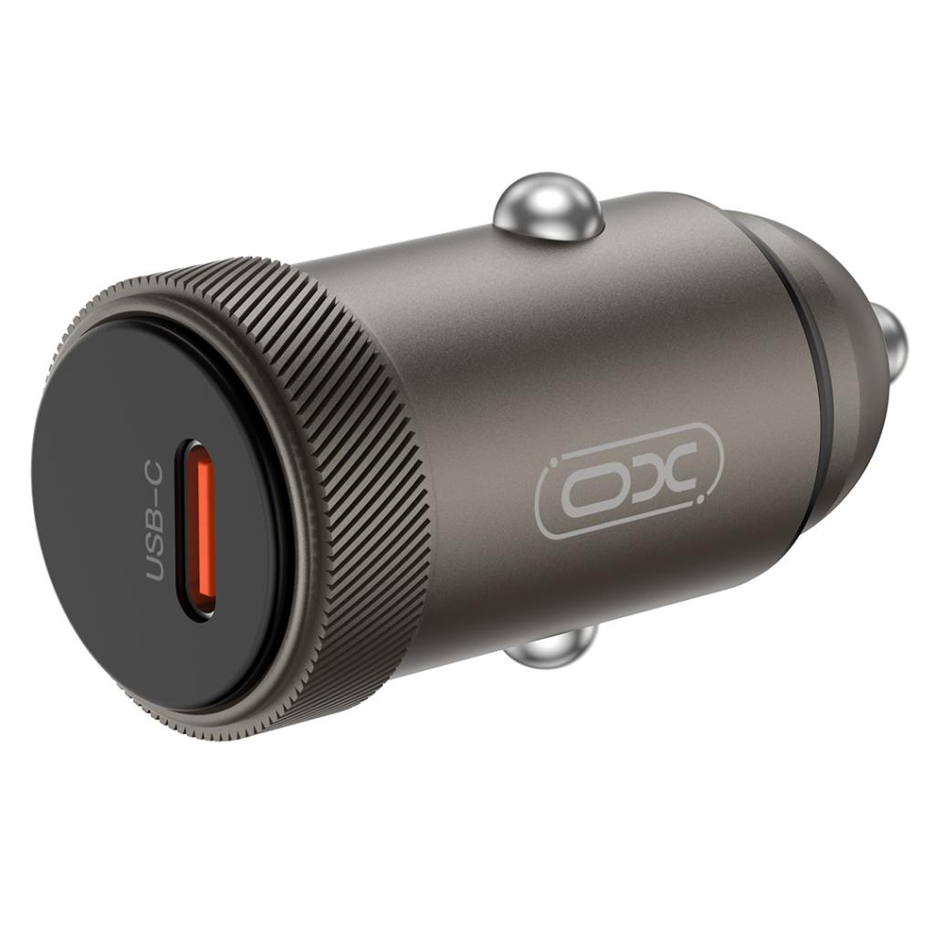 Auto punjač XO Design CC70, 30W, 3A, 1 x USB-C, Crni