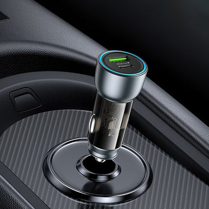 Auto punjač Yesido Y49, 30W, 3A, 1 x USB-A - 1 x USB-C, Sivi
