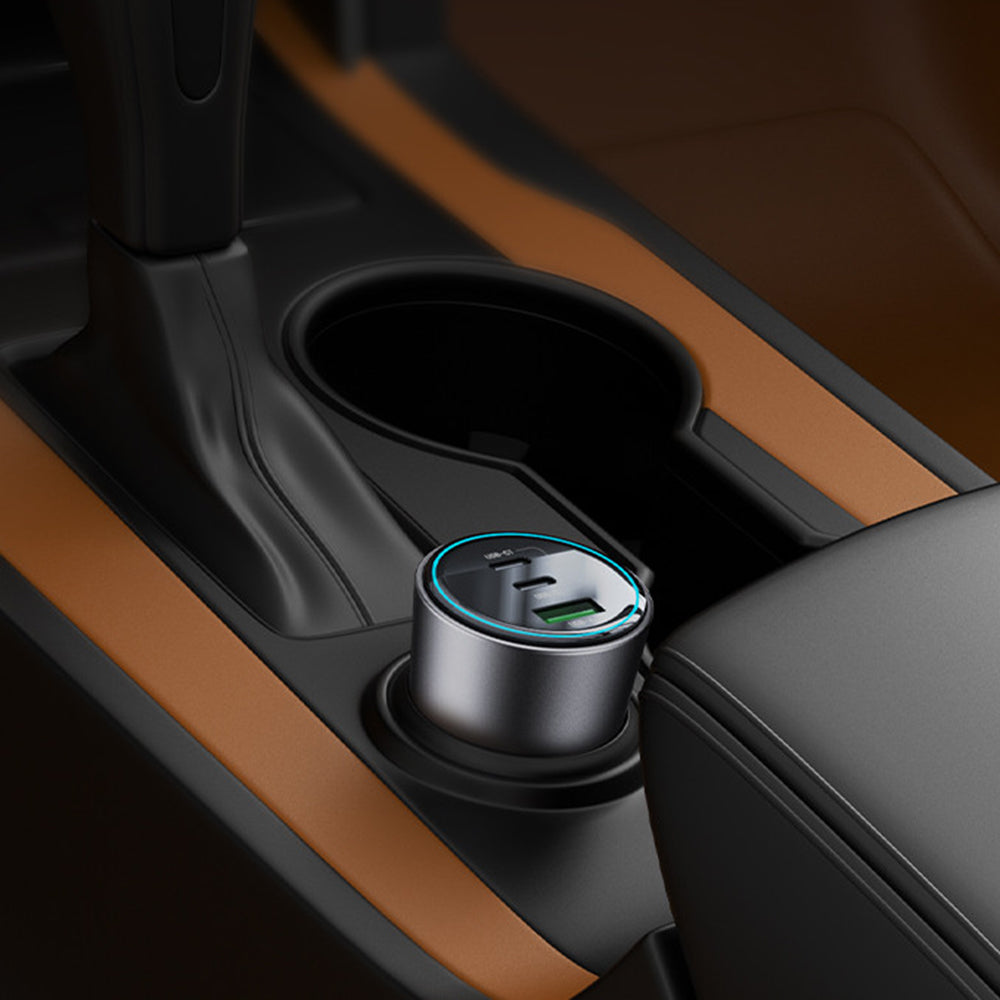 Auto punjač Yesido Y59, 200W, 5A, 1 x USB-A - 2 x USB-C, Crni