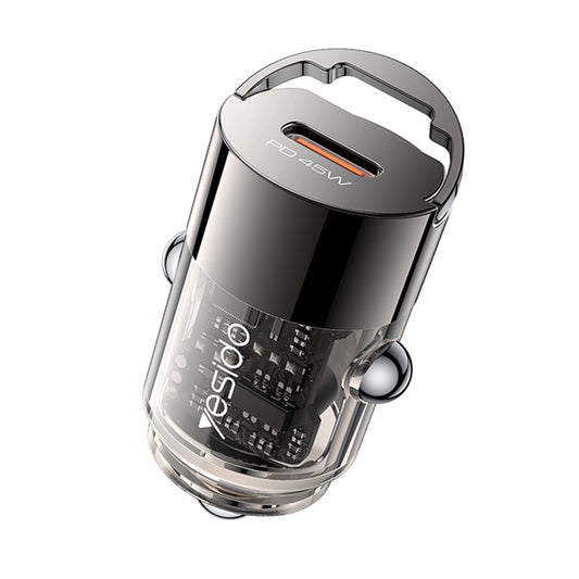 Auto punjač Yesido Y67, 45W, 3A, 1 x USB-C, Crni