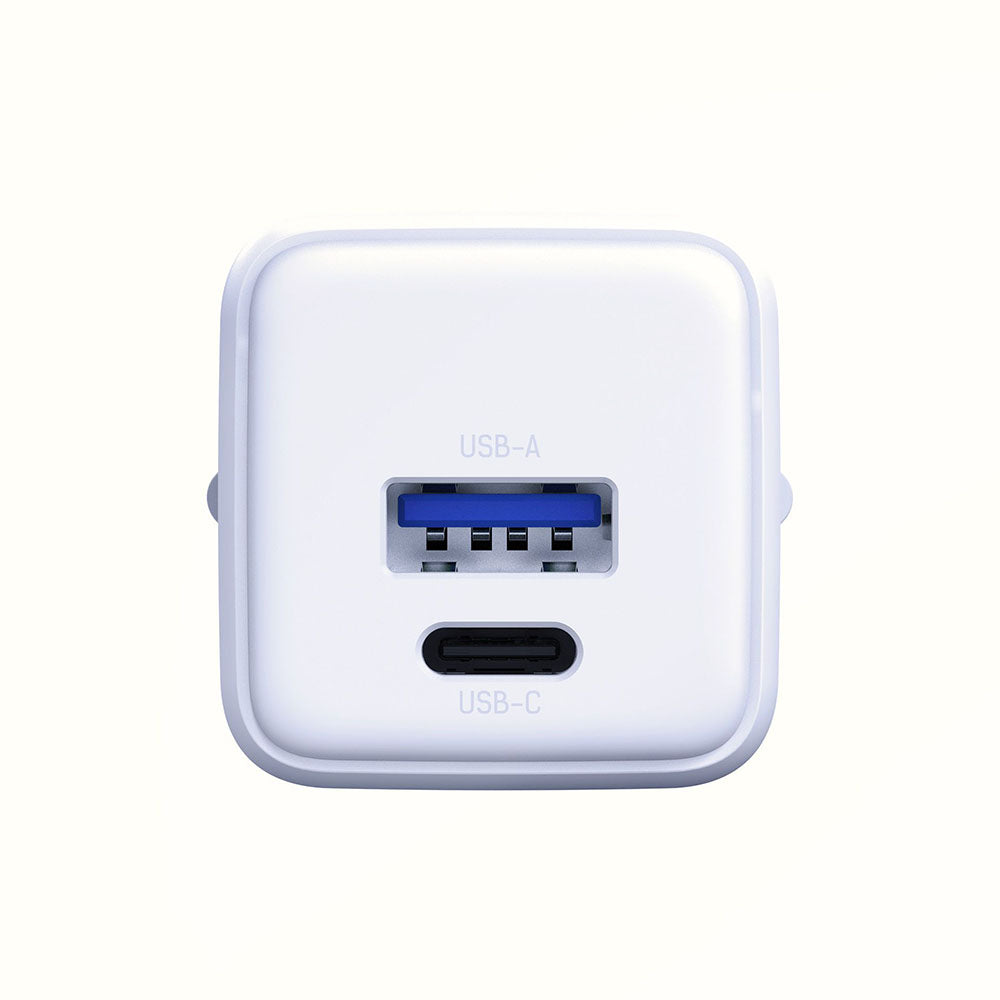 Punjač mreže 3MK Hyper, 20W, 3A, 1 x USB-A - 1 x USB-C, Beli