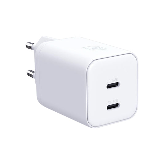 Mrežni punjač 3MK Hyper, 45W, 2 x USB-C, Bela