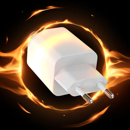 Mrežni punjač 3MK Hyper, 45W, 2 x USB-C, Bela