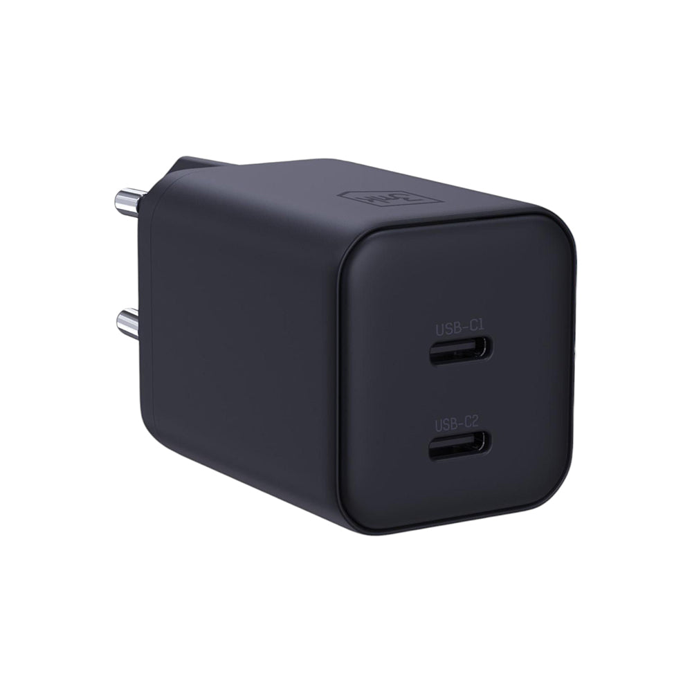Punjač za mrežu 3MK Hyper, 45W, 2 x USB-C, Crni