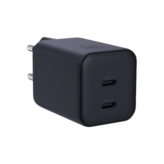 Punjač za mrežu 3MK Hyper, 45W, 2 x USB-C, Crni