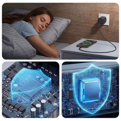Punjač za mrežu 3MK Hyper, 45W, 2 x USB-C, Crni