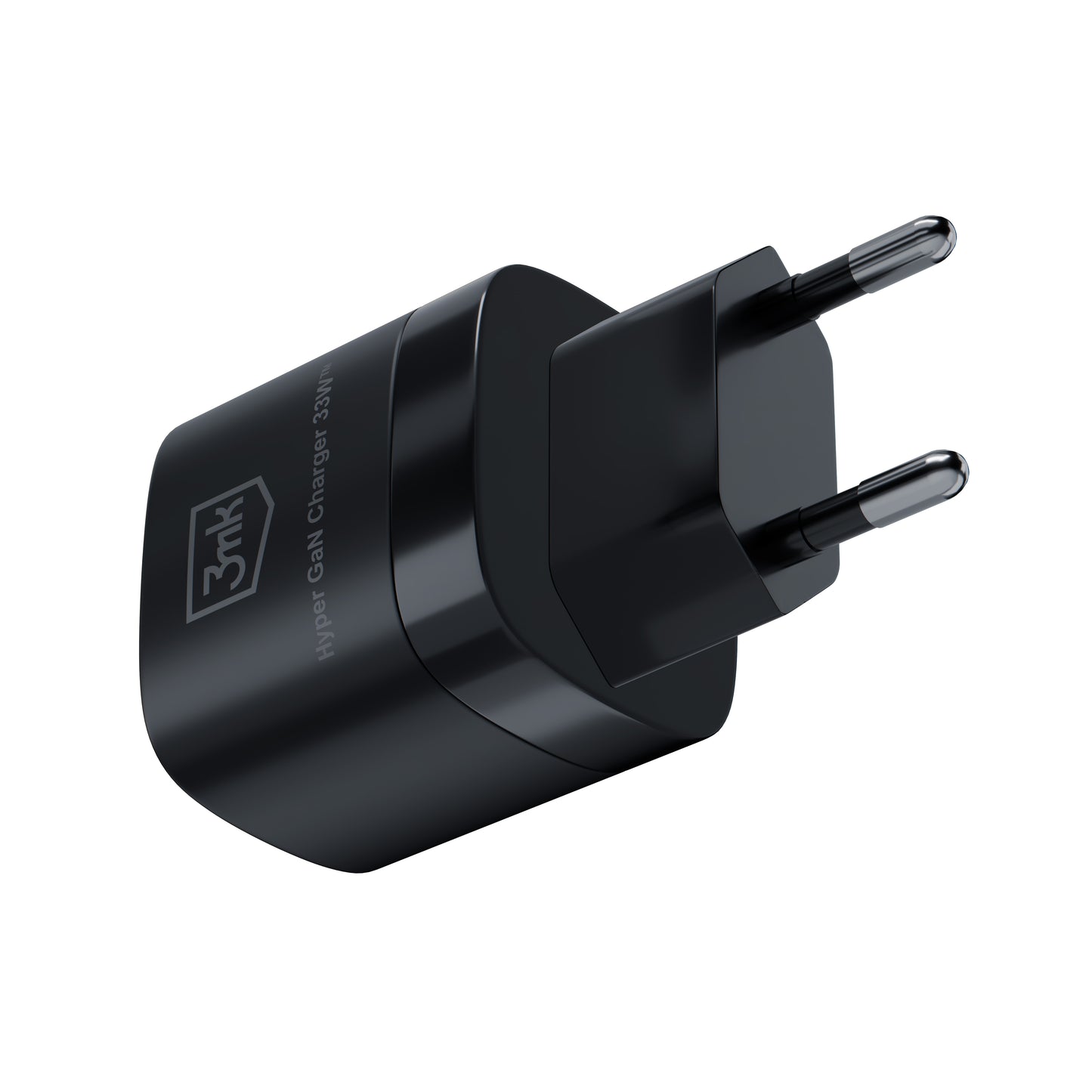 Punjač za mrežu 3MK HyperCharger GaN, 33W, 3A, 1 x USB-A - 1 x USB-C, Crni