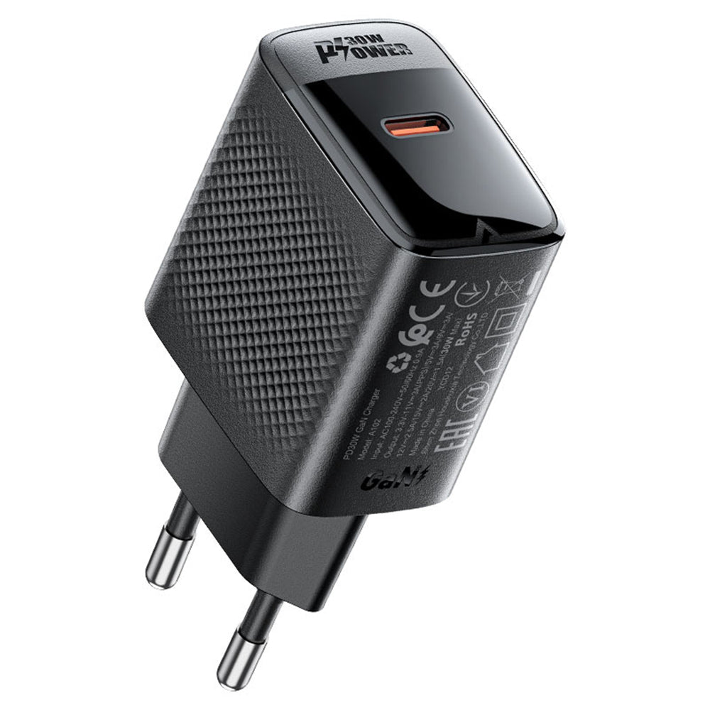 Punjač mreže Acefast A102, 30W, 3A, 1 x USB-C, Crni