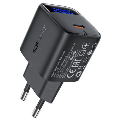 Punjač mreže Acefast A113 Display, 20W, 3A, 1 x USB-C, Crni