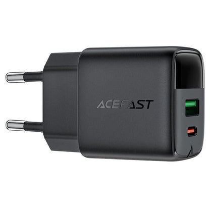 Punjač mreže Acefast A114 Display, 25W, 3A, 1 x USB-A - 1 x USB-C, Crni