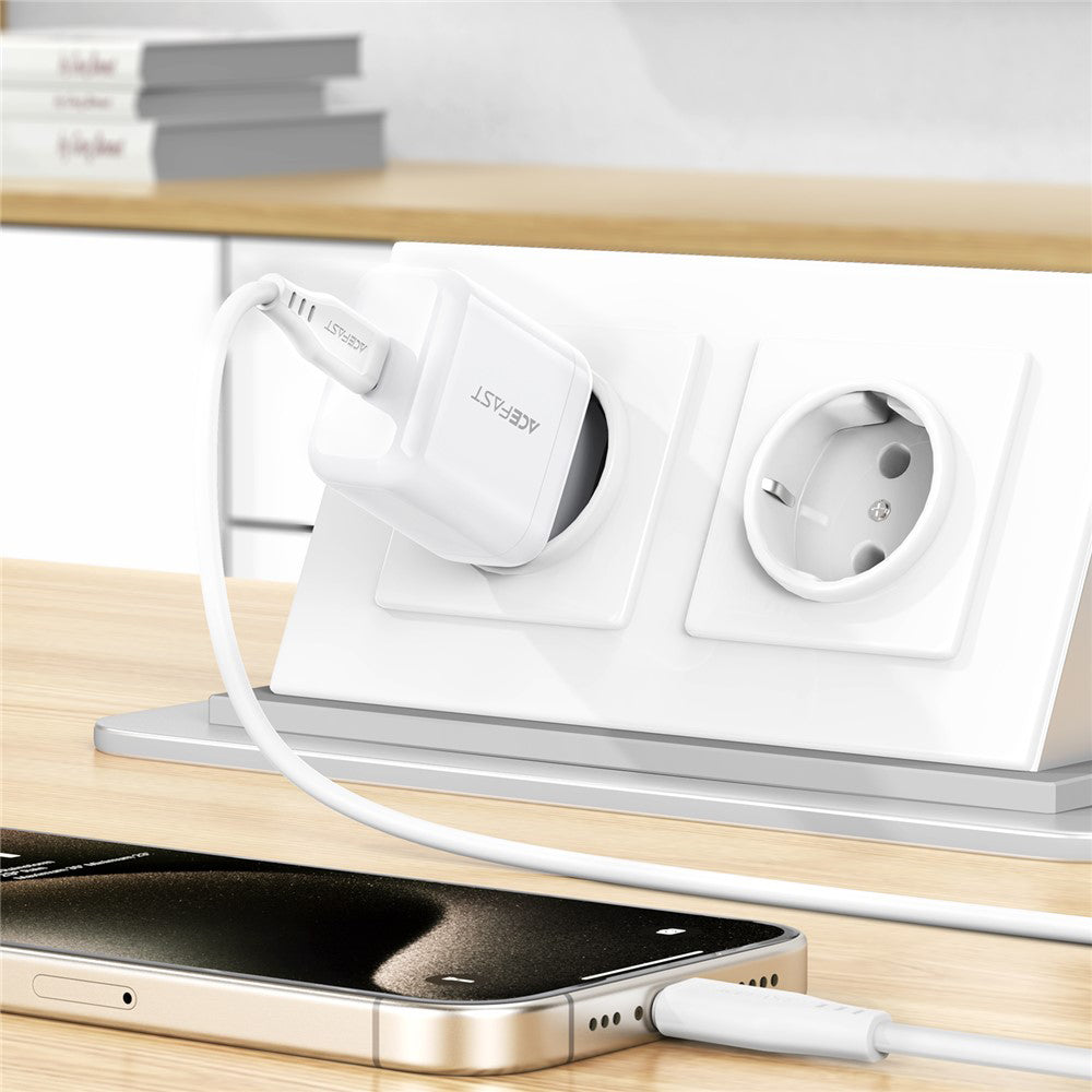 Punjač mreže Acefast A130, 20W, 3A, 1 x USB-C, Beli