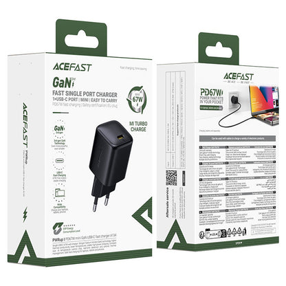 Punjač mreže Acefast A134, 67W, 3.35A, 1 x USB-C, Crni