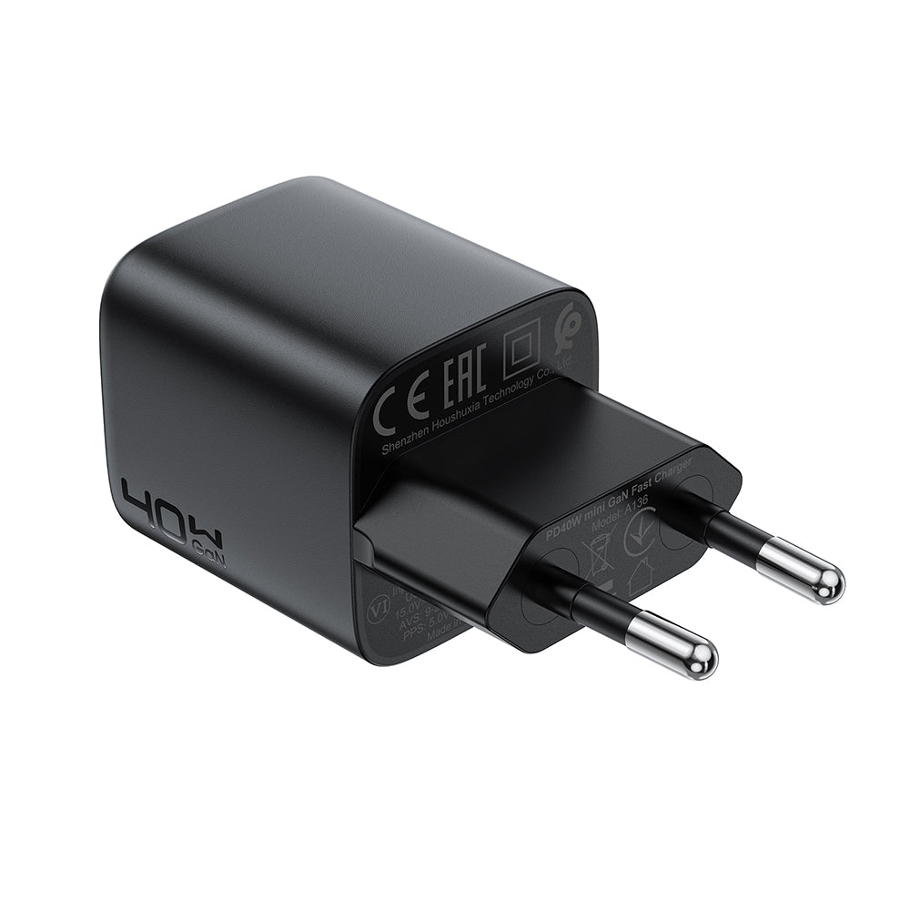 Punjač mreže Acefast A136, 40W, 3A, 1 x USB-C, Crni