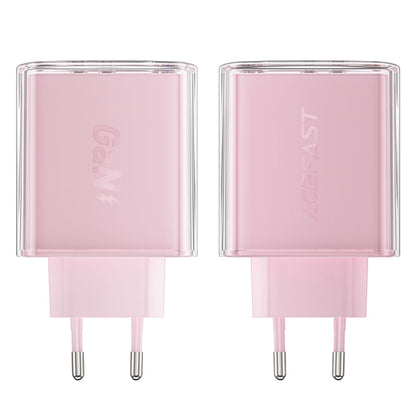 Punjač mreže Acefast A45 Exploration, 65W, 3.25A, 1 x USB-A - 2 x USB-C, Roze