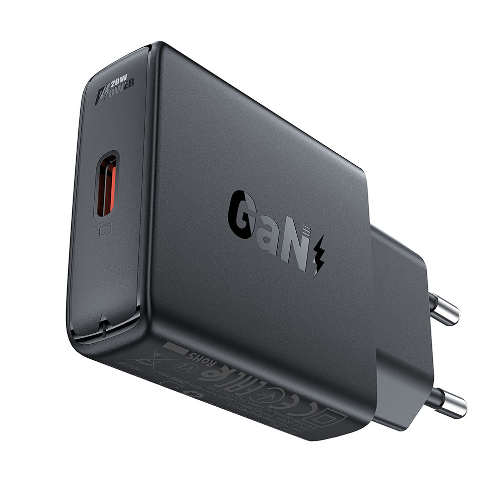 Punjač mreže Acefast A65, 20W, 3A, 1 x USB-C, Crni