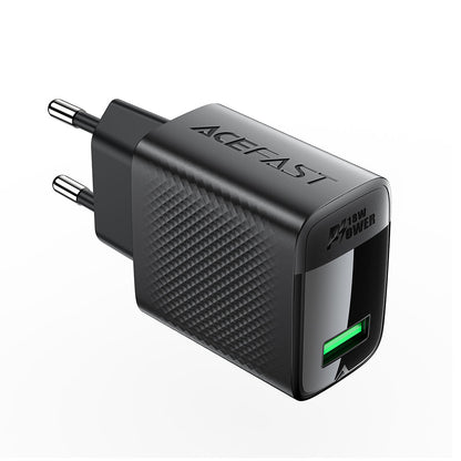 Punjač mreže Acefast A90, 18W, 3A, 1 x USB-A, Crni