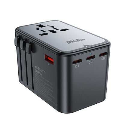 Punjač za mrežu Acefast Travel Z1, 75W, 3.35A, 2 x USB-A - 3 x USB-C, Crni