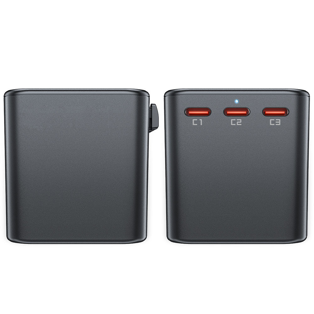 Punjač za mrežu Acefast Travel Z1, 75W, 3.35A, 2 x USB-A - 3 x USB-C, Crni