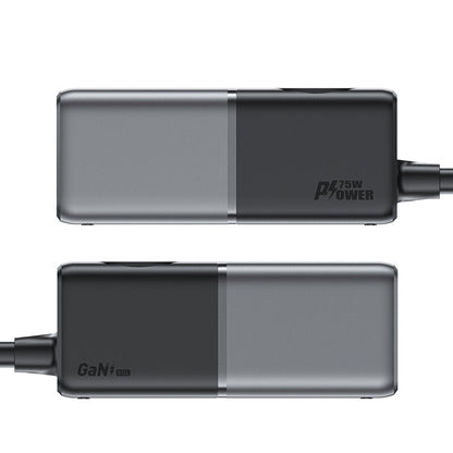 Produžni kabel Acefast Z2 GaN, 75W, 5A, 2 x USB-A - 3 x USB-C - 1 x Schuko, Sivi