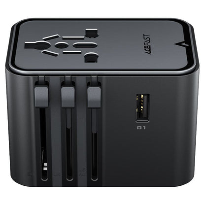 Punjač za mrežu Acefast Z8 Travel, 45W, 3A, 2 x USB-A - 3 x USB-C, Crni