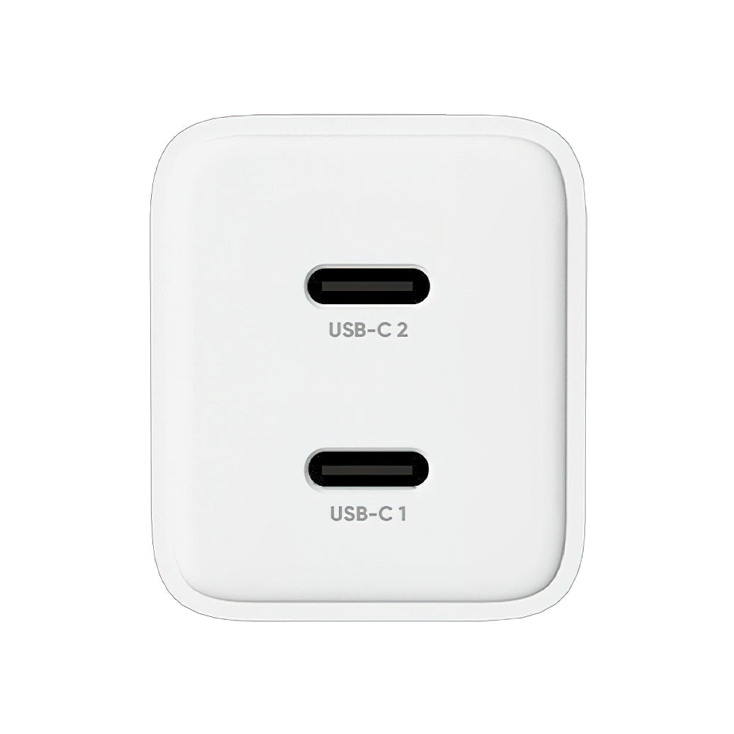 Punjač mreže Allity. ATC-01-45WCC Fast, 45W, 3A, 2 x USB-C, Beli