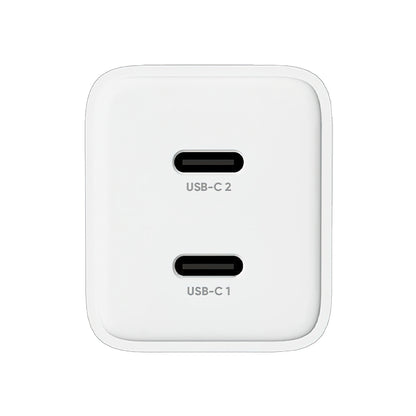 Punjač mreže Allity. ATC-01-45WCC Fast, 45W, 3A, 2 x USB-C, Beli