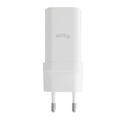 Punjač mreže Allity. ATC-01-45WCC Fast, 45W, 3A, 1 x USB-A - 1 x USB-C, Beli