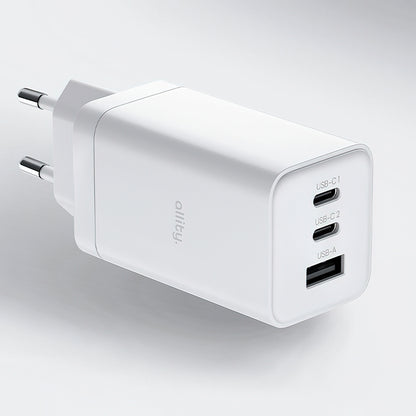 Punjač mreže Allity. ATC-01-65WACC Fast, 65W, 3.25A, 1 x USB-A - 2 x USB-C, Beli
