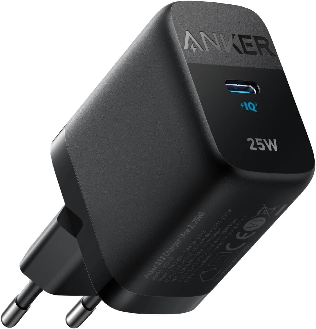 Punjač za mrežu Anker 312 Ace, 25W, 1 x USB-C, Crni A2642G11