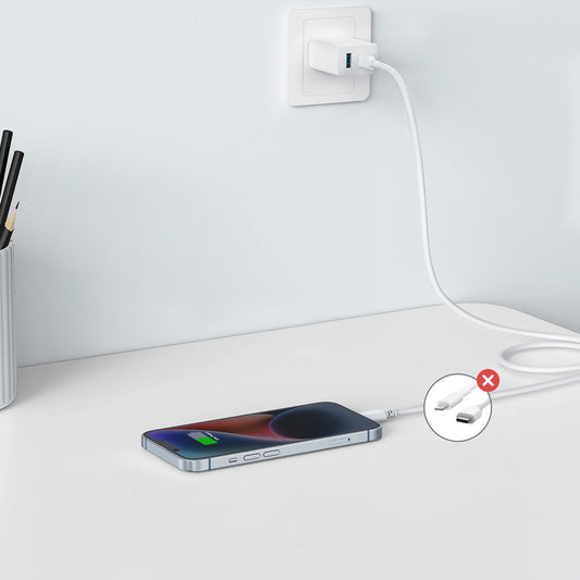 Anker 312 Network Charger, 20W, 3A, 1 x USB-A - 1 x USB-C, White A2348G21 