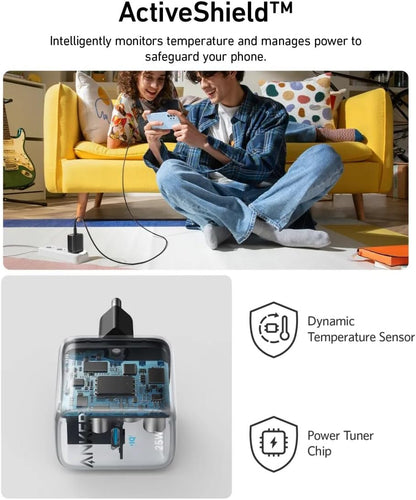 Punjač za mrežu Anker 312 Ace, 25W, 1 x USB-C, Crni A2642G11