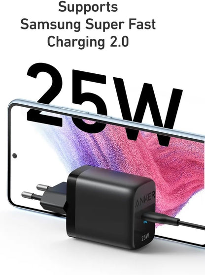 Punjač za mrežu Anker 312 Ace, 25W, 1 x USB-C, Crni A2642G11