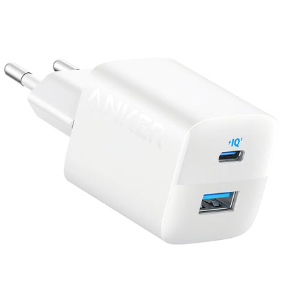 Punjač Anker 323, 33W, 3A, 1 x USB-A - 1 x USB-C, Beli A2331G21