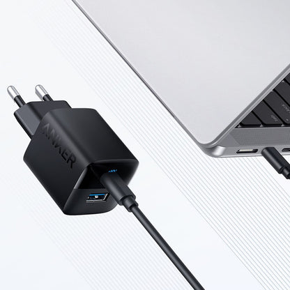 Punjač za mrežu Anker 323, 33W, 3A, 1 x USB-A - 1 x USB-C, Crni A2331G11