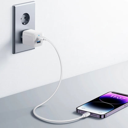 Punjač Anker 323, 33W, 3A, 1 x USB-A - 1 x USB-C, Beli A2331G21