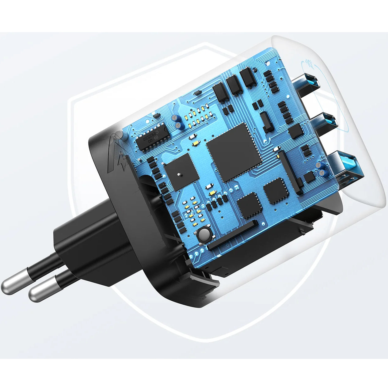 Network Charger Anker 336, 67W, 3.25A, 1 x USB-A - 2 x USB-C, Black A2674G11 A2674G11 