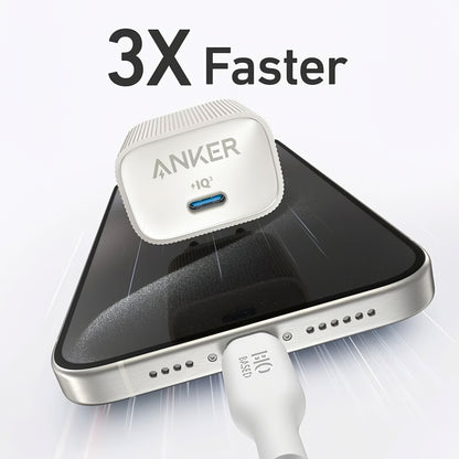 Network Charger Anker 511 Nano 4, 30W, 3A, 1 x USB-C, White A2337G21 