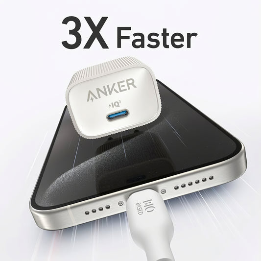 Network Charger Anker 511 Nano 4, 30W, 3A, 1 x USB-C, White A2337G21 