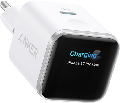 Punjač za mrežu Anker Nano Display, 45W, 3A, 1 x USB-C, Bela A121DG21