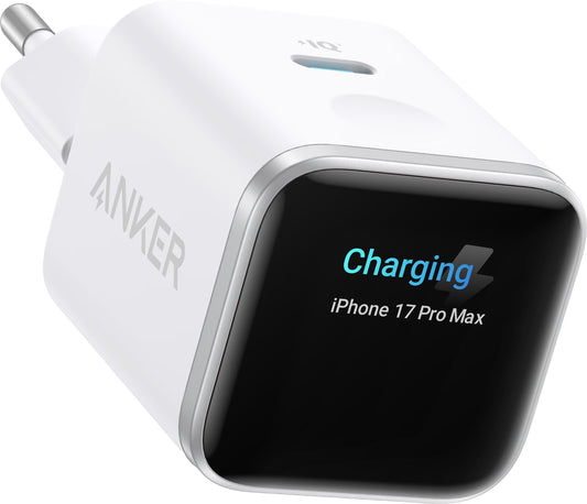 Punjač za mrežu Anker Nano Display, 45W, 3A, 1 x USB-C, Bela A121DG21