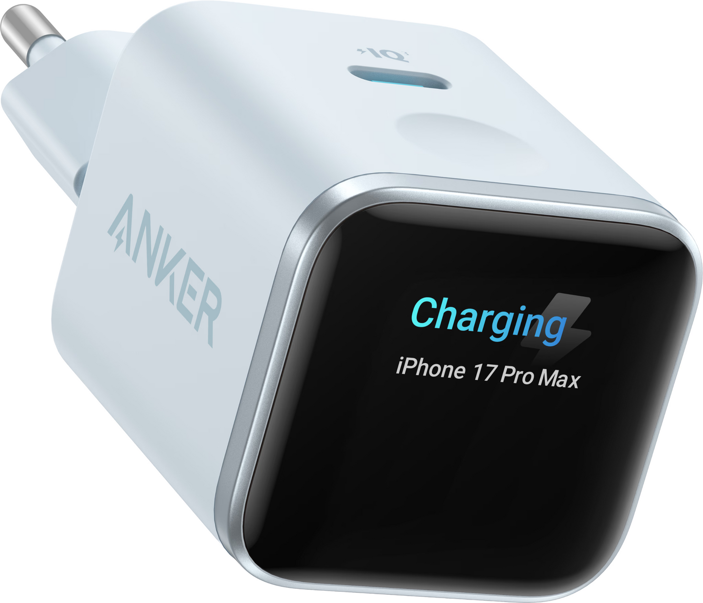 Punjač za mrežu Anker Nano Display, 45W, 3A, 1 x USB-C, Plava A121DG31