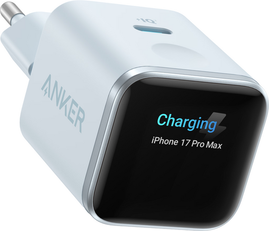 Punjač za mrežu Anker Nano Display, 45W, 3A, 1 x USB-C, Plava A121DG31