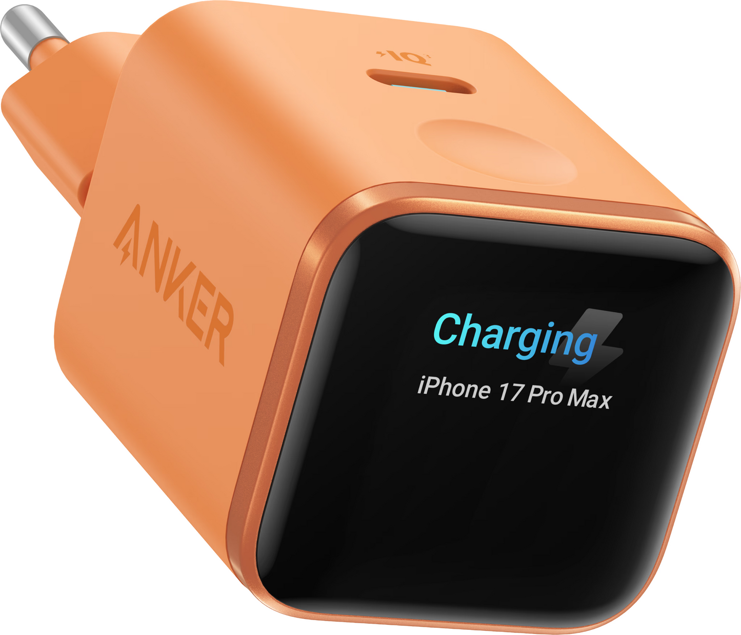 Punjač za mrežu Anker Nano Display, 45W, 3A, 1 x USB-C, Narandžasti A121DGO1