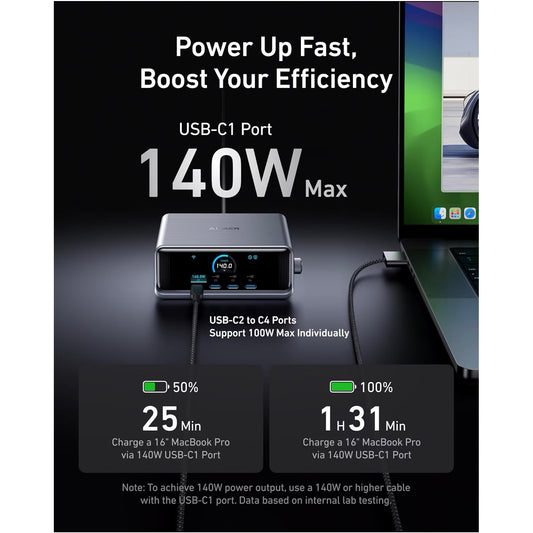 Punjač Stanica Anker Prime, 250W, 2 x USB-A - 4 x USB-C, Crna A2345341