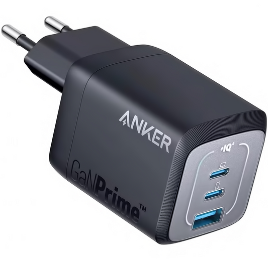 Anker Prime mrežni punjač, 67W, 5A, 1 x USB-A - 2 x USB-C, Crni, Refabrikovan A2669313