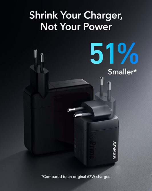 Anker Prime mrežni punjač, 67W, 5A, 1 x USB-A - 2 x USB-C, Crni, Refabrikovan A2669313