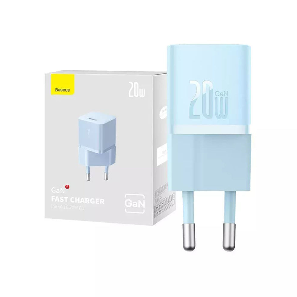 Punjač mreže Baseus GaN Mini 1C, 20W, 3A, 1 x USB-C, Plavi CCGN050103