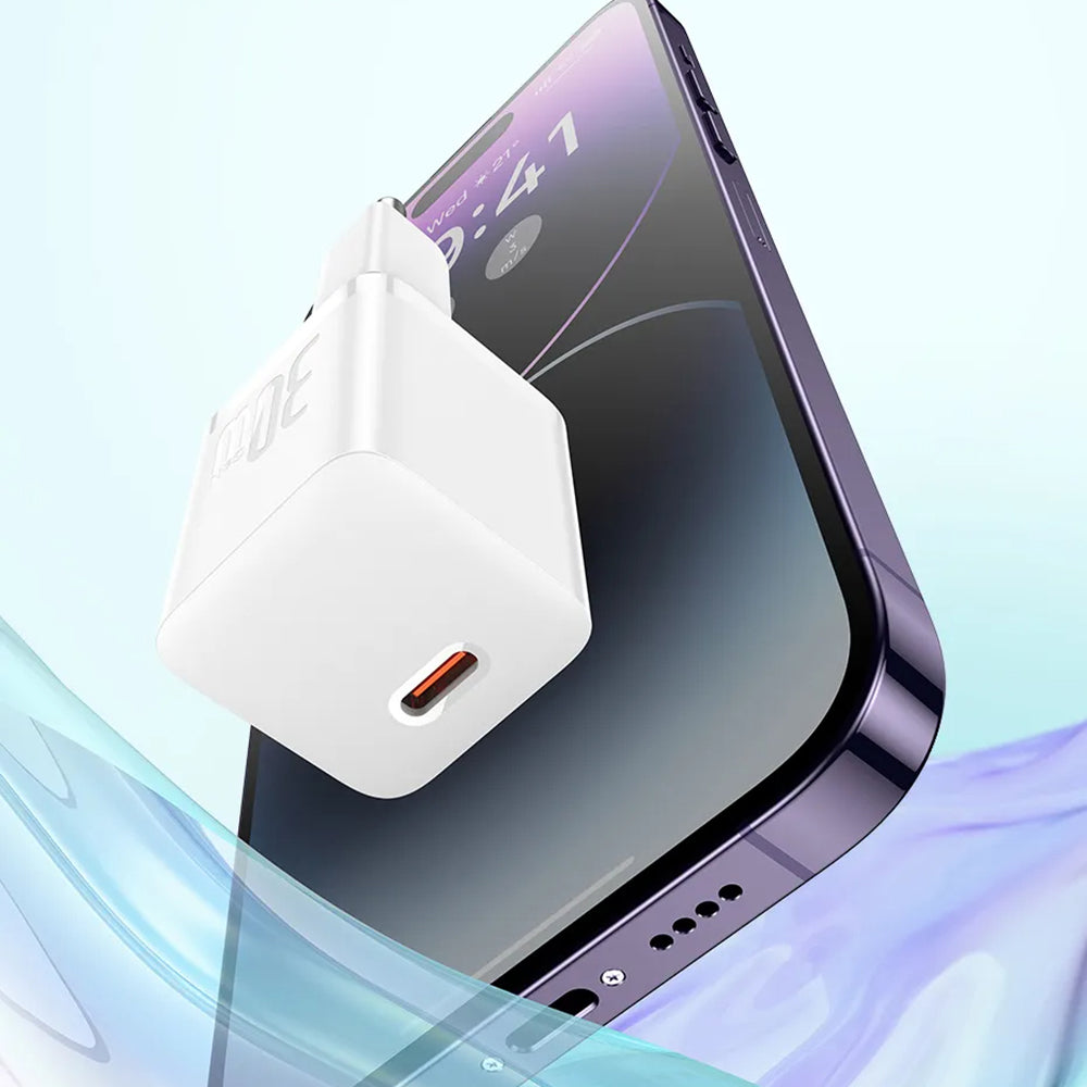 Punjač Baseus GaN Mini 1C, 30W, 3A, 1 x USB-C, Plavi CCGN070603