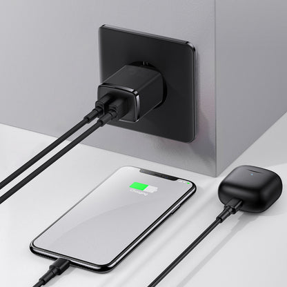Baseus Compact Network Charger, 10.5W, 2.1A, 2 x USB-A, Black CCXJ010201 